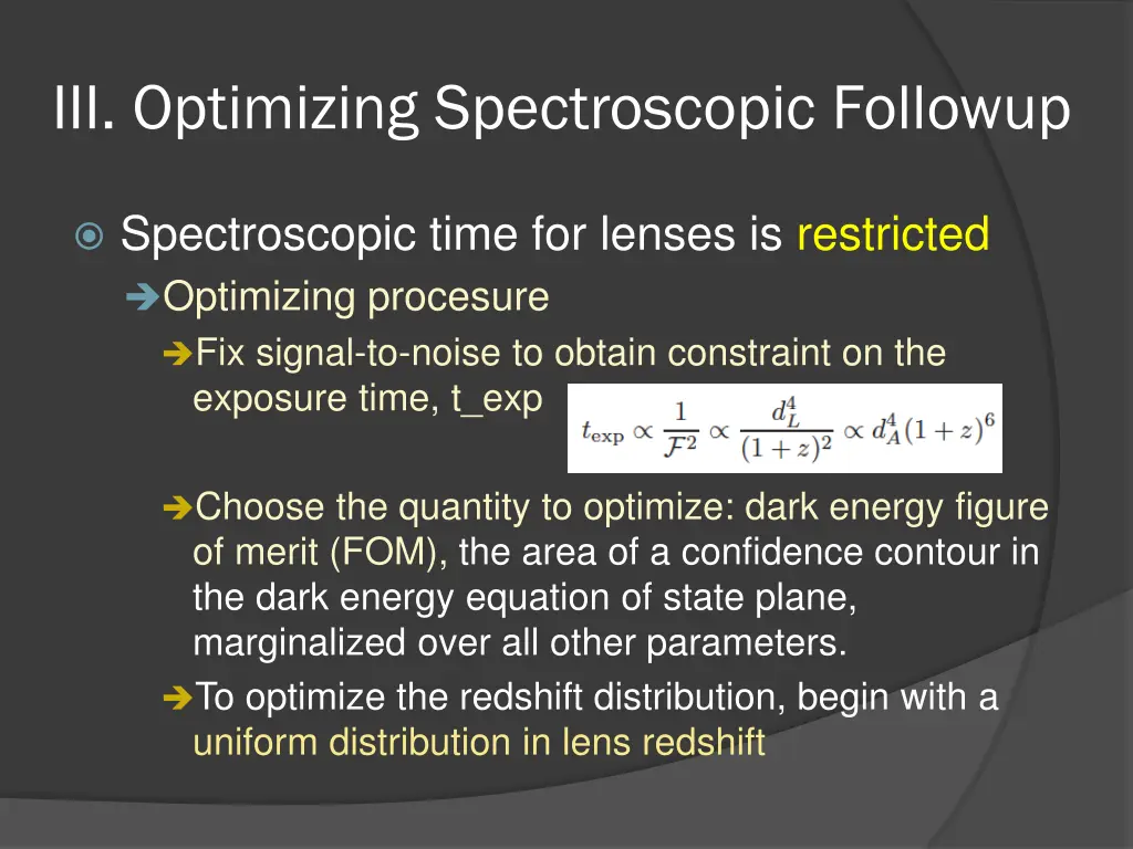 iii optimizing spectroscopic followup 2