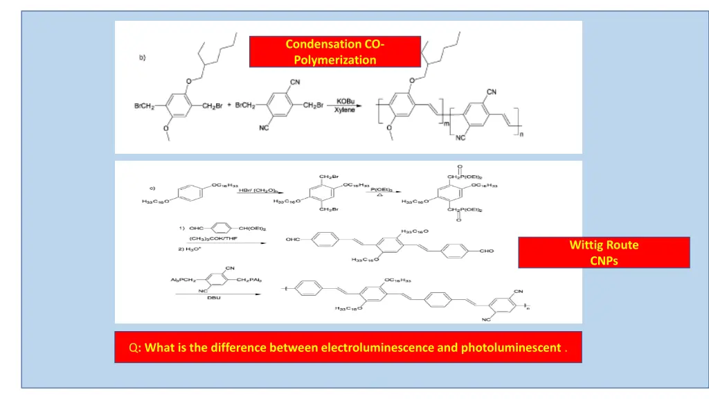 condensation co polymerization