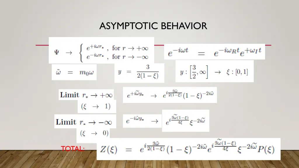 asymptotic behavior