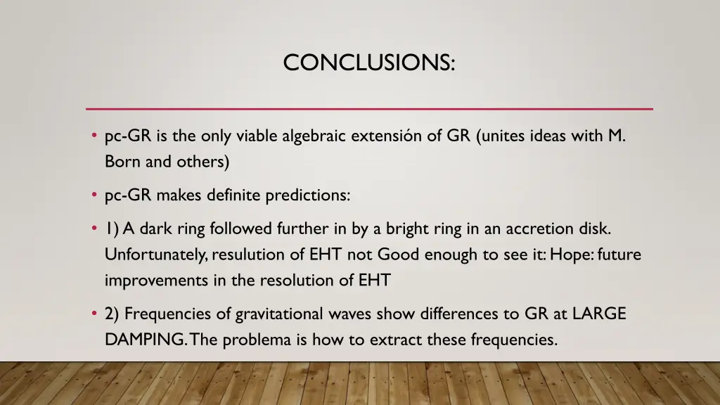 conclusions