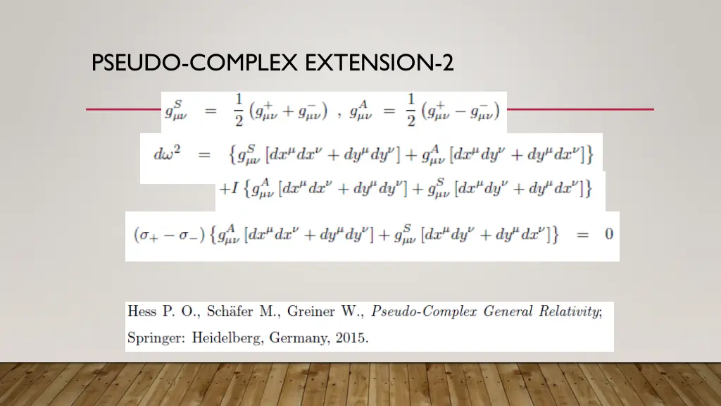 pseudo complex extension 2