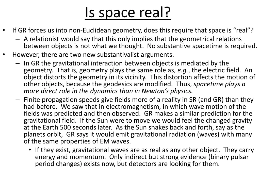 is space real