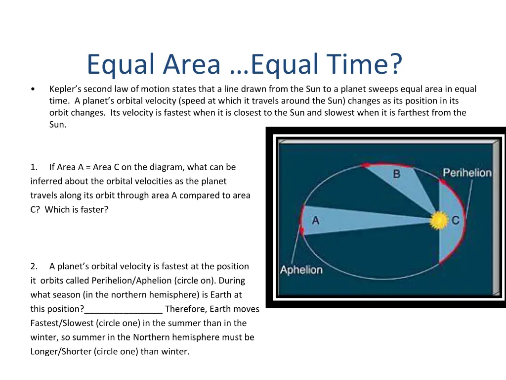 equal area equal time kepler s second