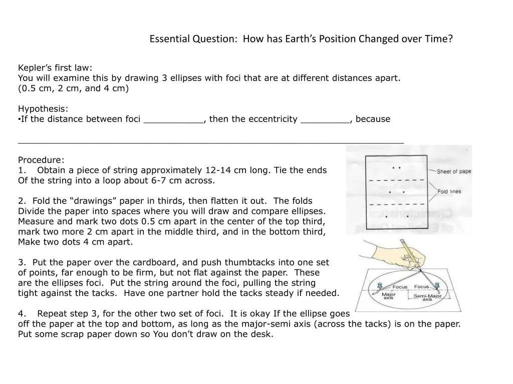 essential question how has earth s position