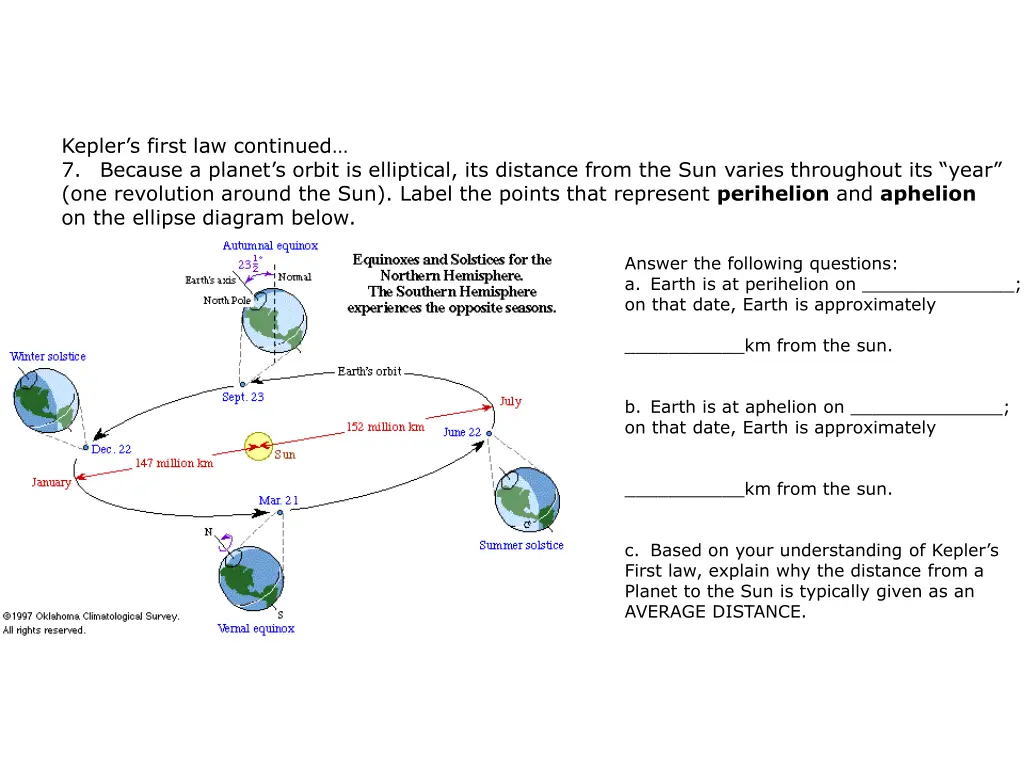 kepler s first law continued 7 because a planet