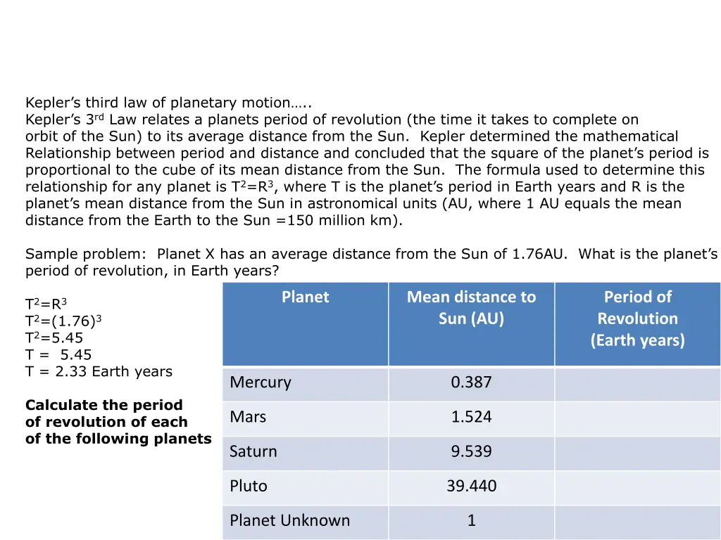 kepler s third law of planetary motion kepler