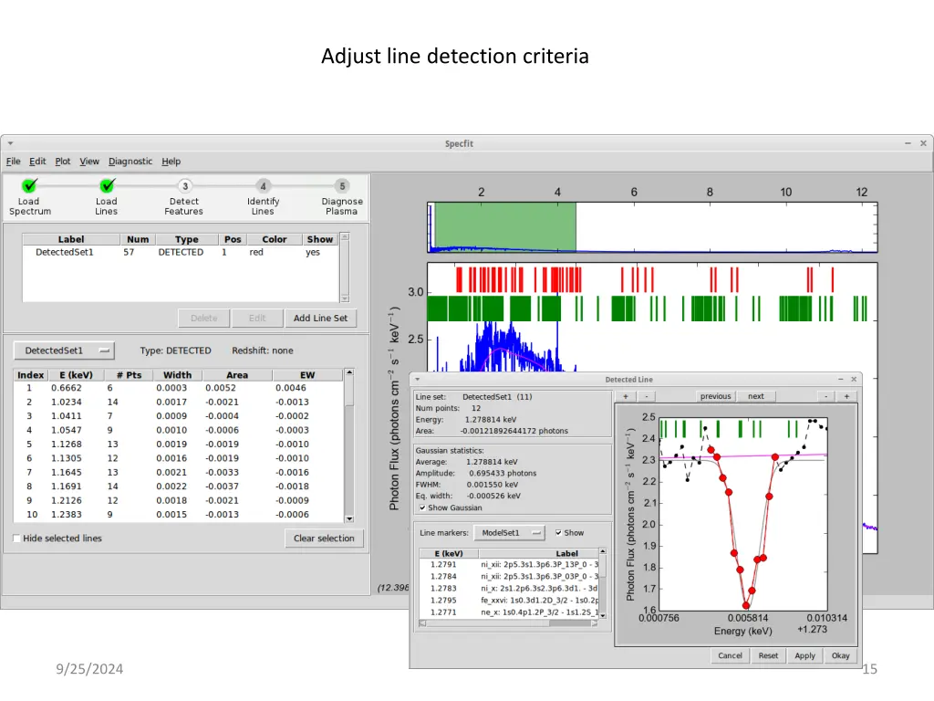 adjust line detection criteria