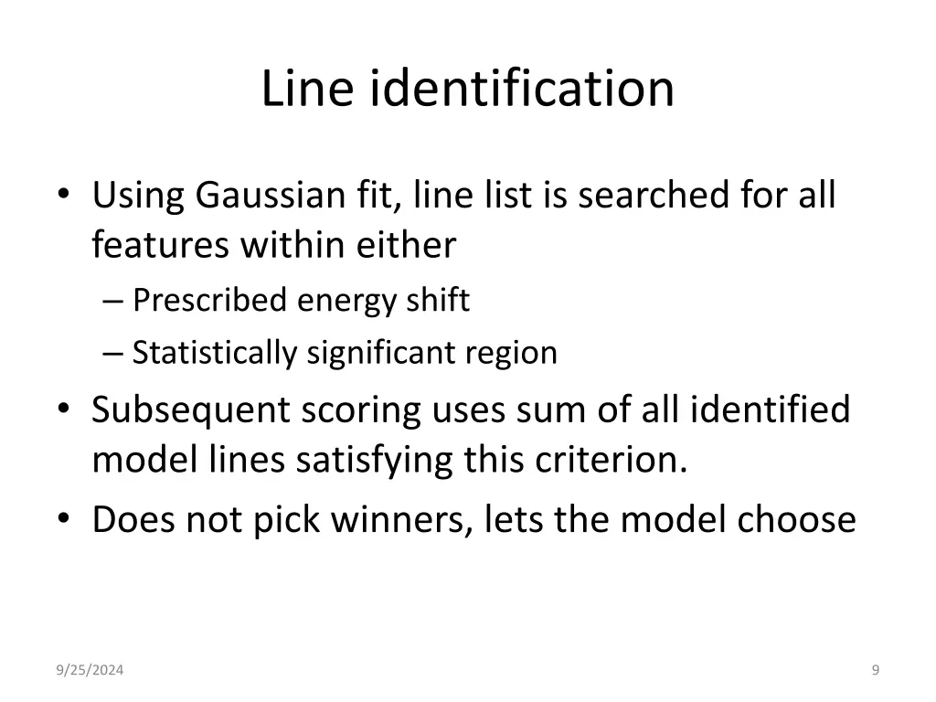 line identification