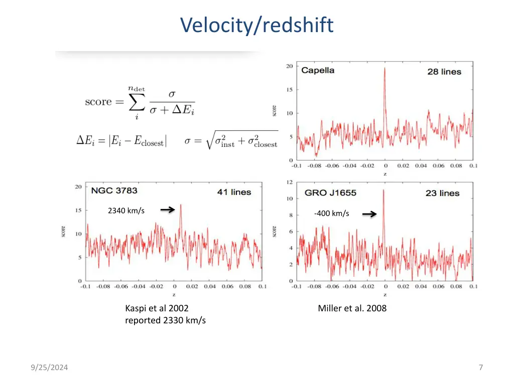 velocity redshift