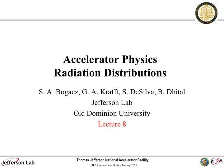 accelerator physics radiation distributions