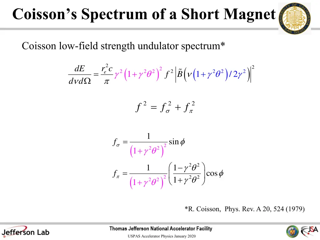 coisson s spectrum of a short magnet