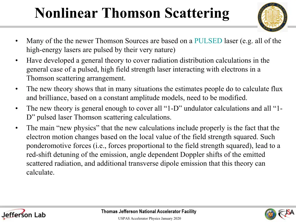 nonlinear thomson scattering