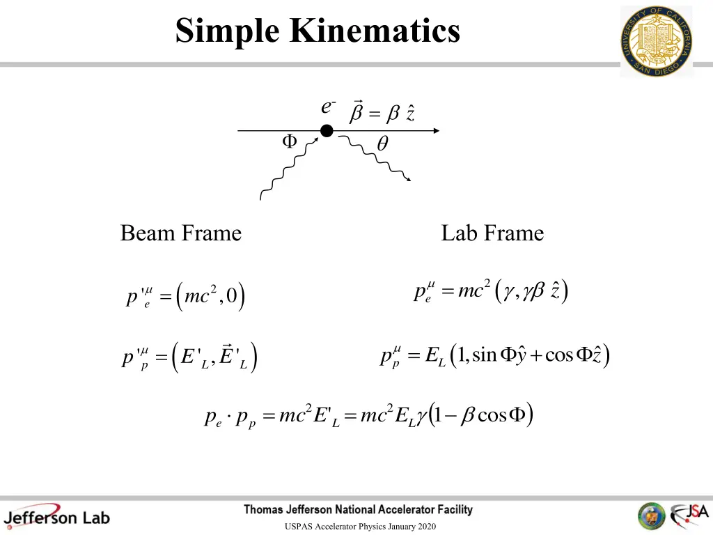 simple kinematics