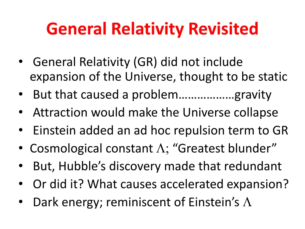 general relativity revisited