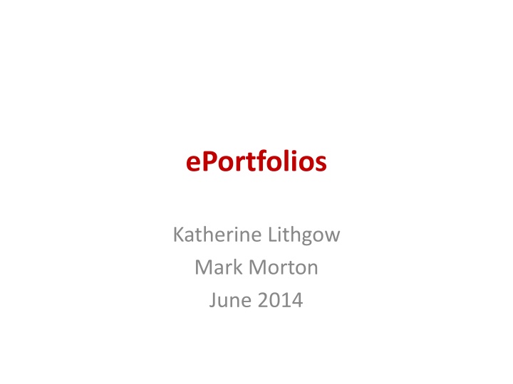 eportfolios