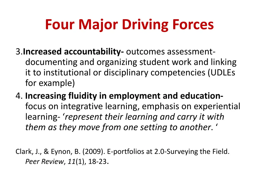 four major driving forces 1