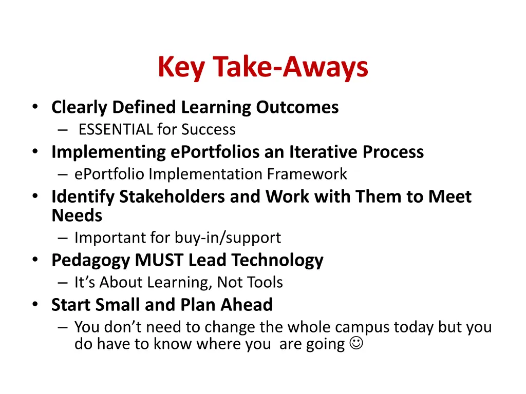 key take aways