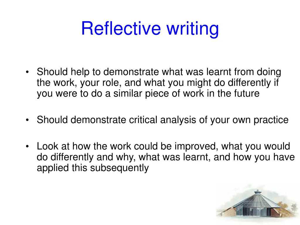 reflective writing