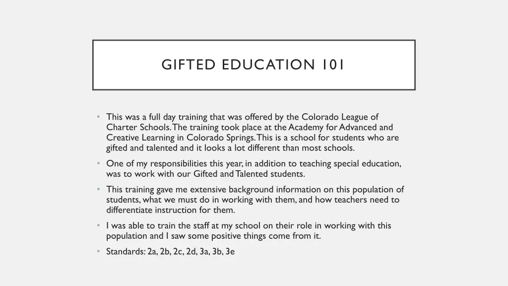 gifted education 101