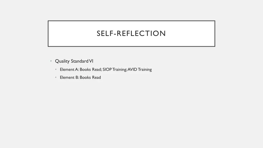 self reflection 5