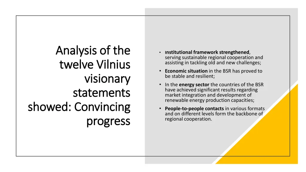 analysis analysis of of the twelve twelve vilnius