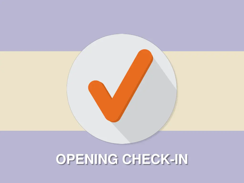 opening check in