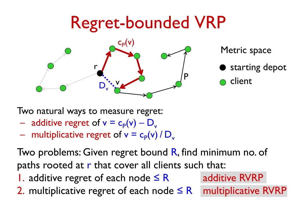 regret bounded vrp c p v 1