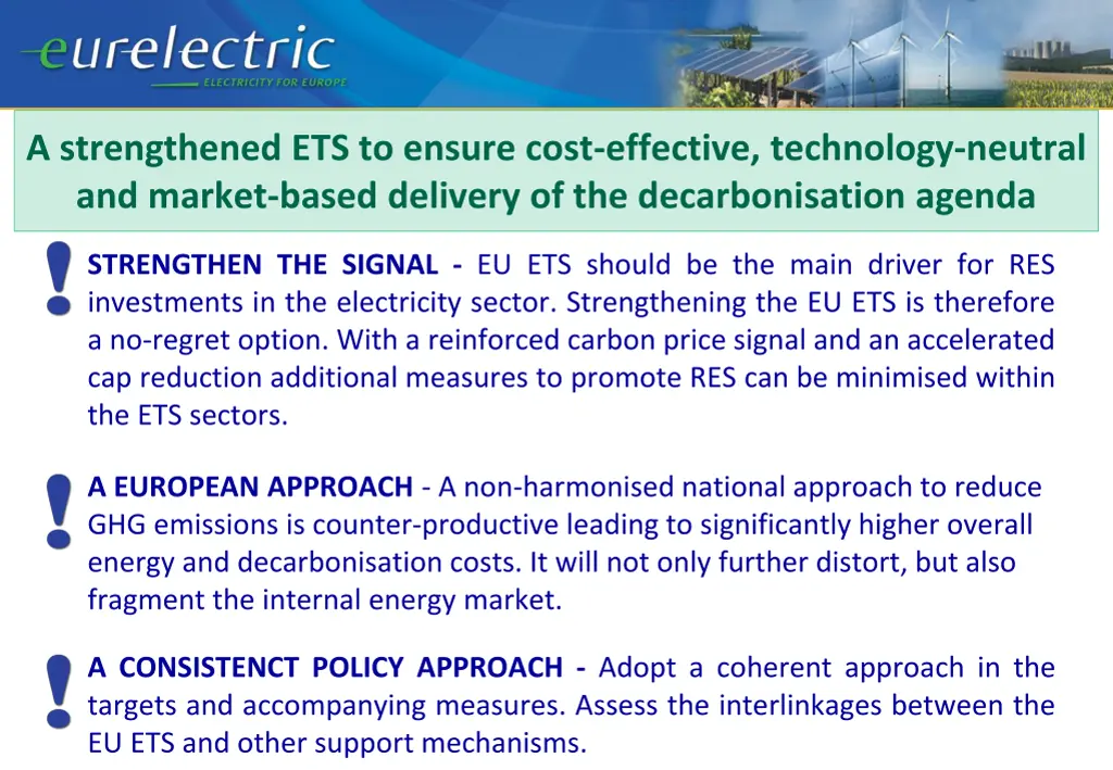 a strengthened ets to ensure cost effective