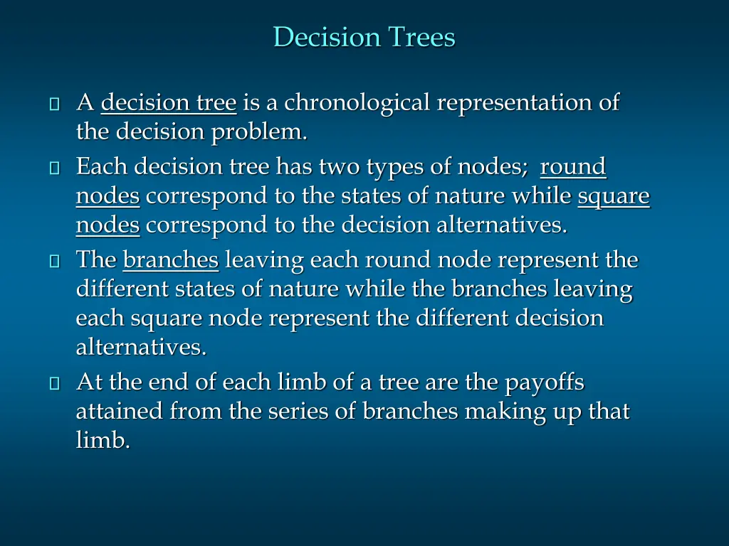 decision trees