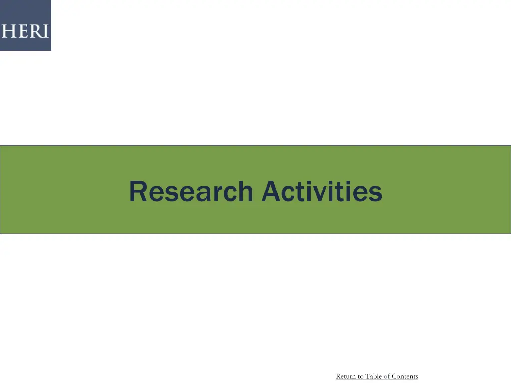 research activities