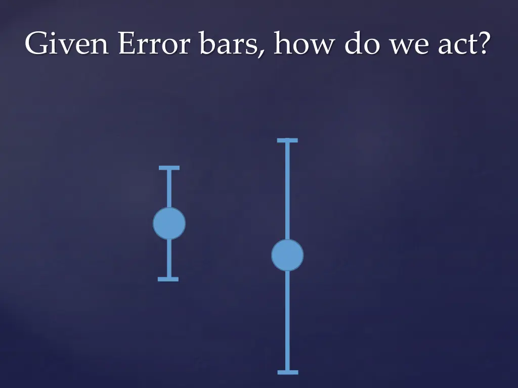 given error bars how do we act