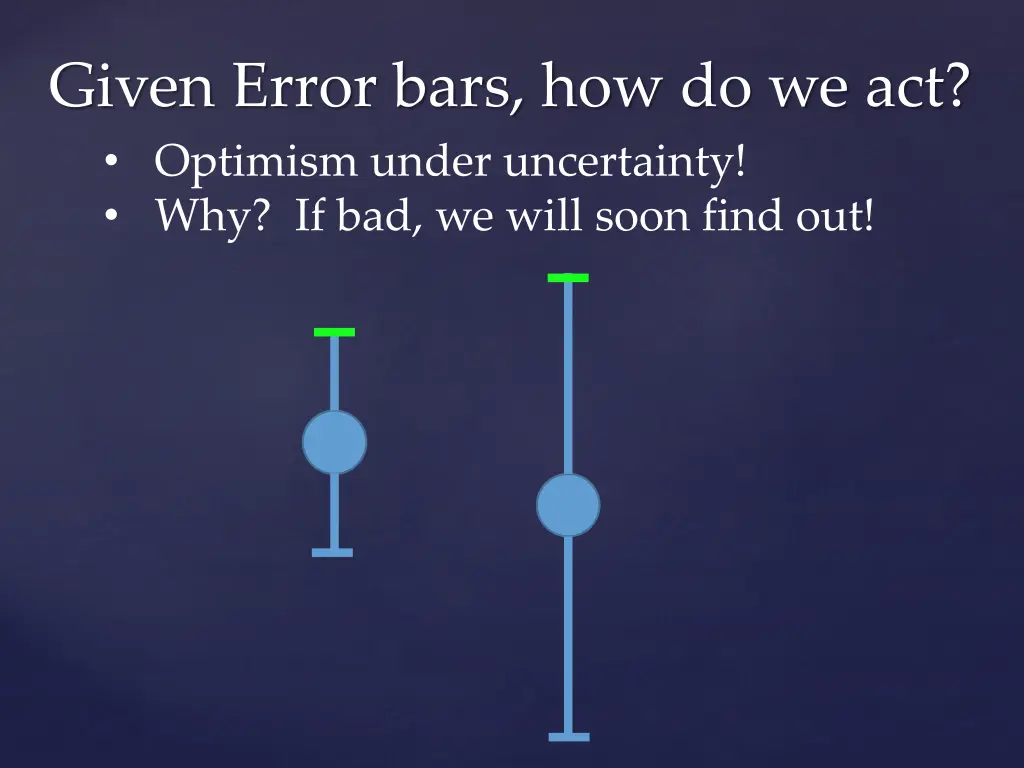 given error bars how do we act optimism under