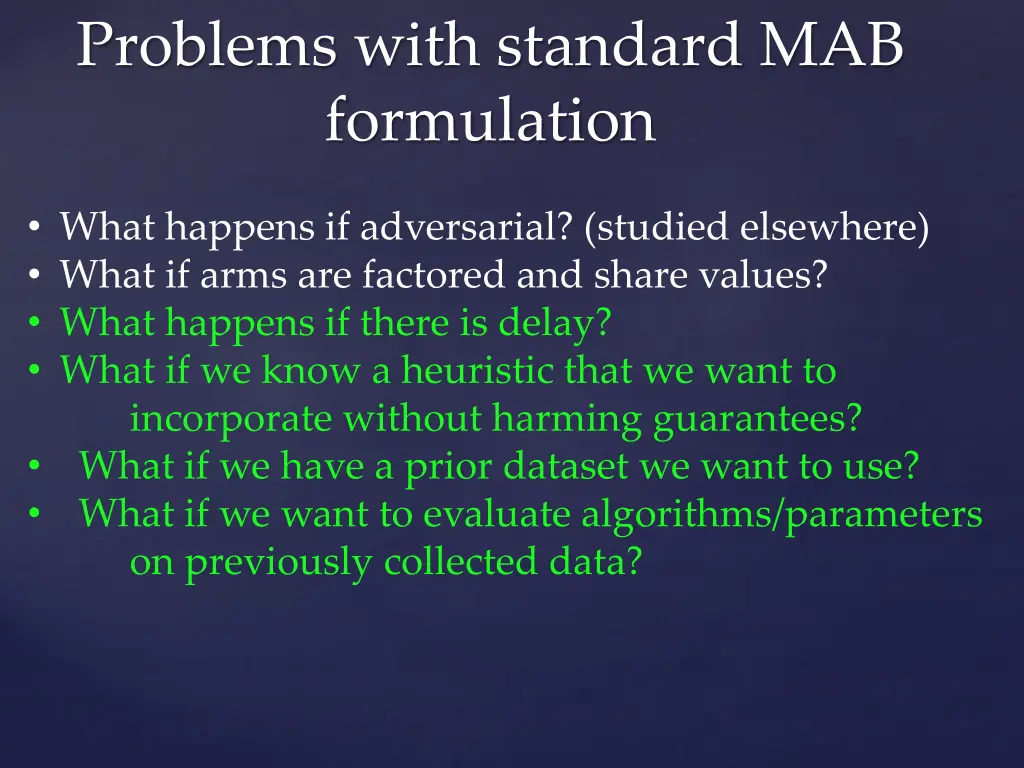 problems with standard mab formulation 1