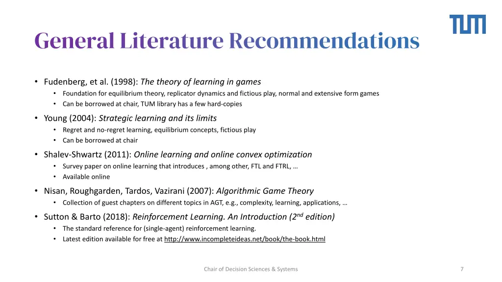 general literature recommendations