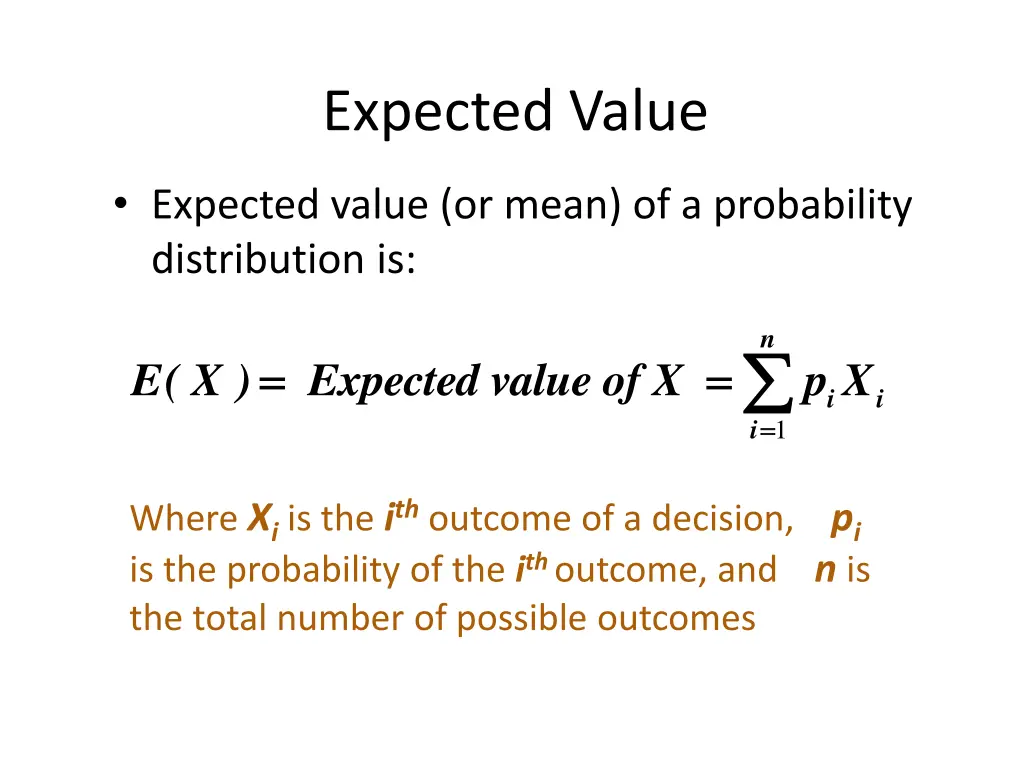 expected value