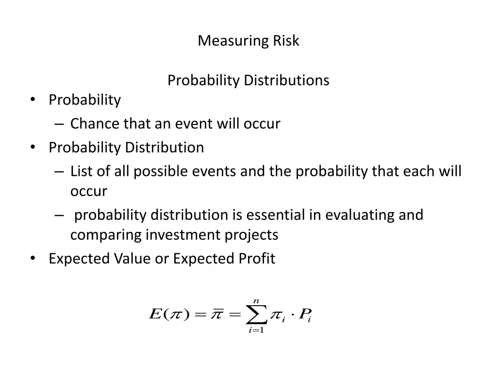 measuring risk