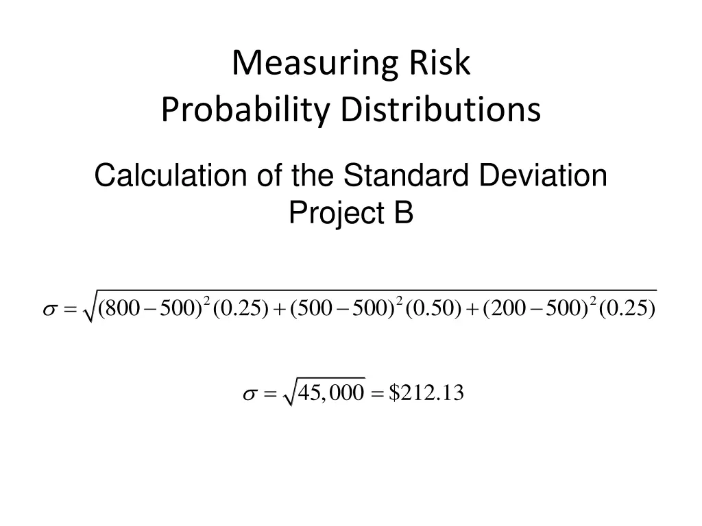 measuring risk probability distributions 2