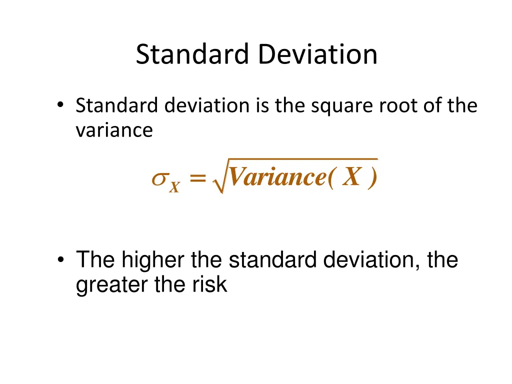 standard deviation