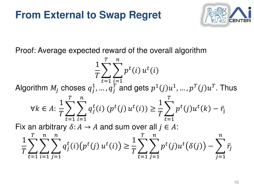 from external to swap regret 2