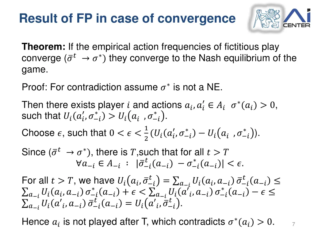 result of fp in case of convergence