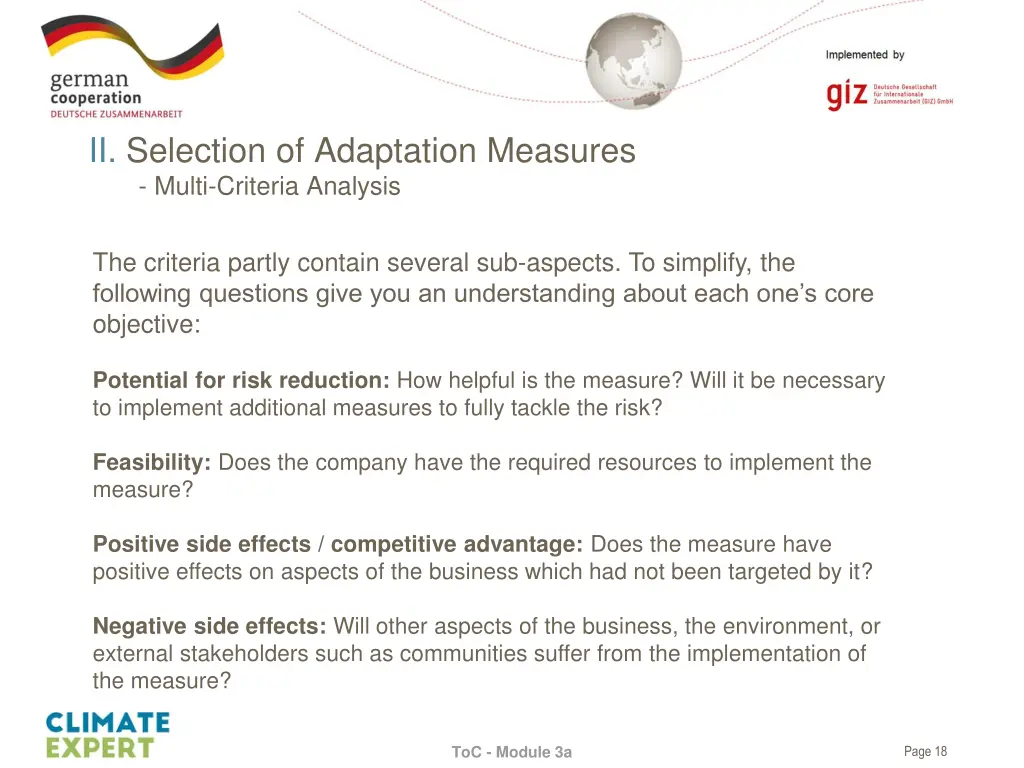 ii selection of adaptation measures multi 1