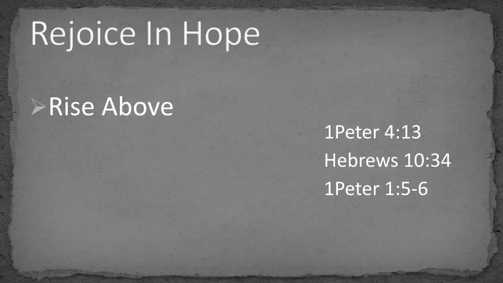 rejoice in hope 1