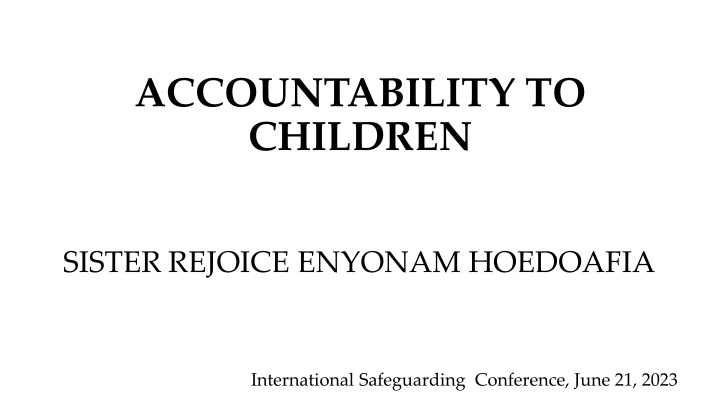 accountability to children