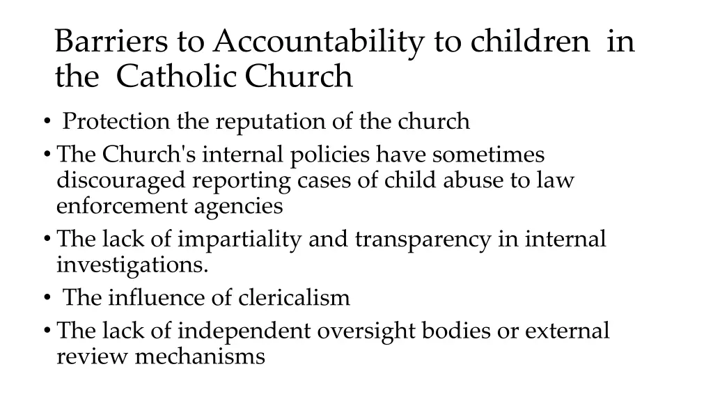 barriers to accountability to children 1