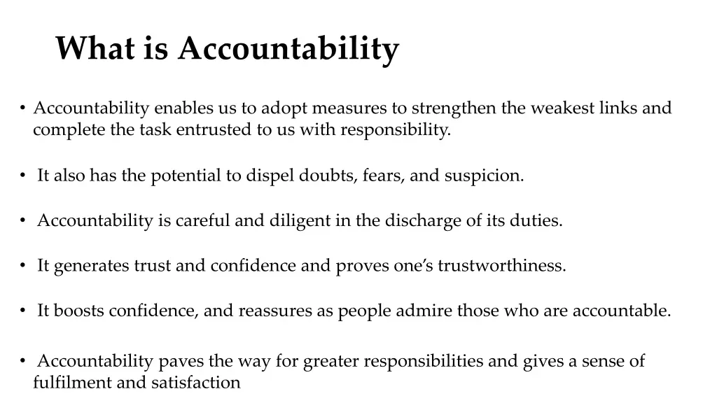 what is accountability 1