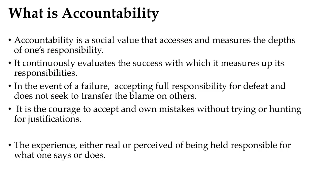 what is accountability