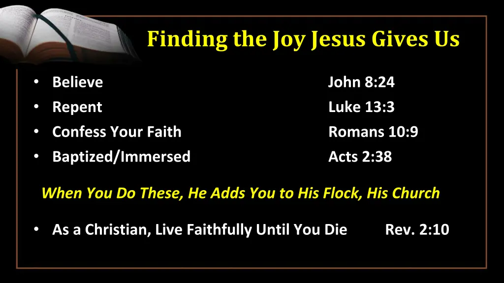 finding the joy jesus gives us