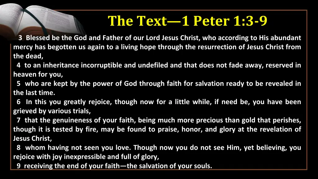 the text 1 peter 1 3 9