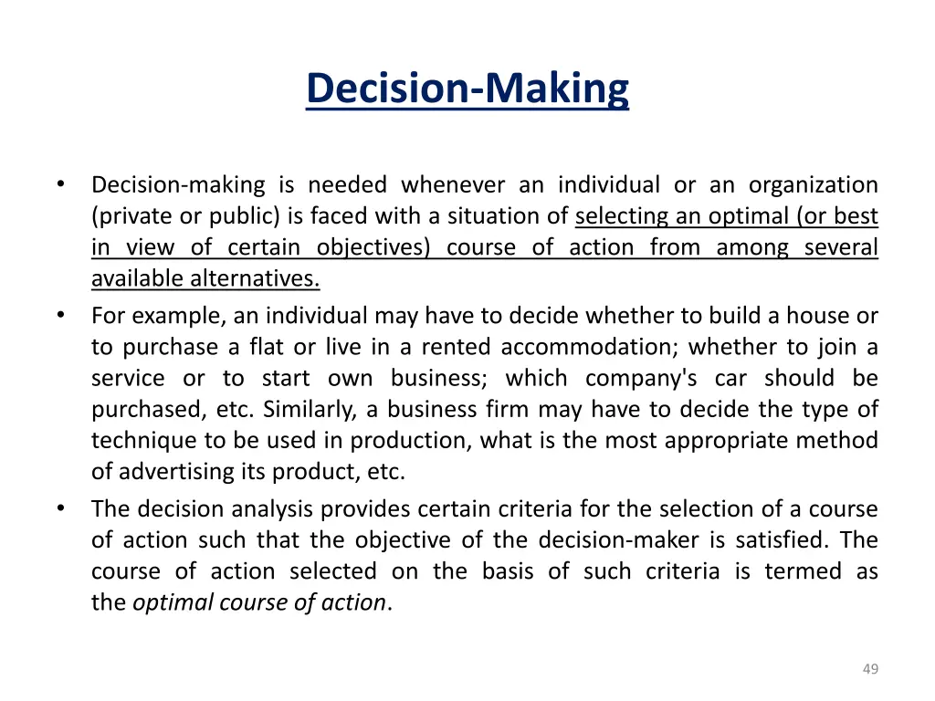 decision making