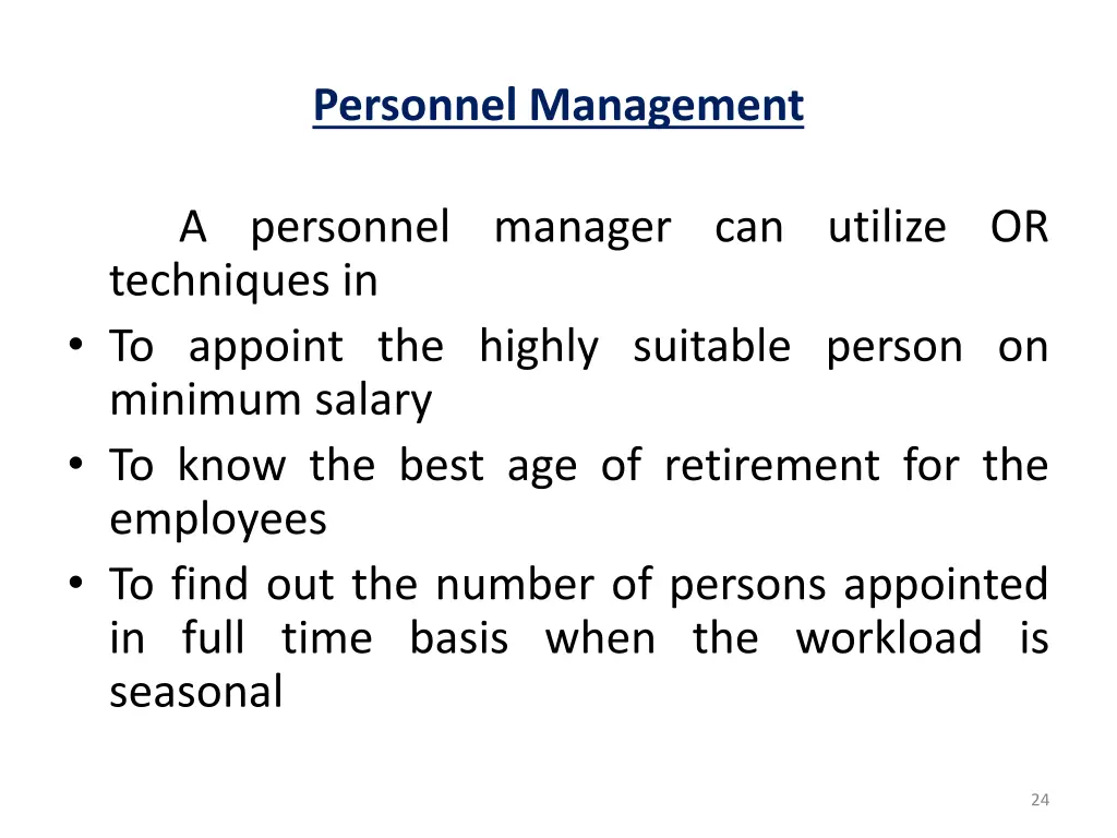 personnel management